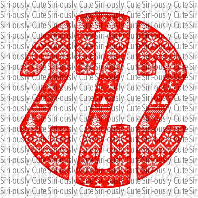 Monogram - Christmas Sweater - Siri-ously Cute Subs