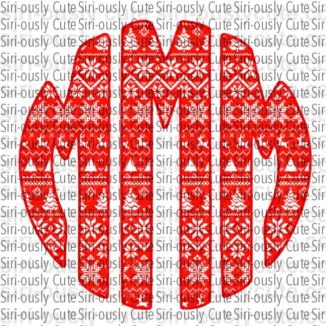 Monogram - Christmas Sweater - Siri-ously Cute Subs