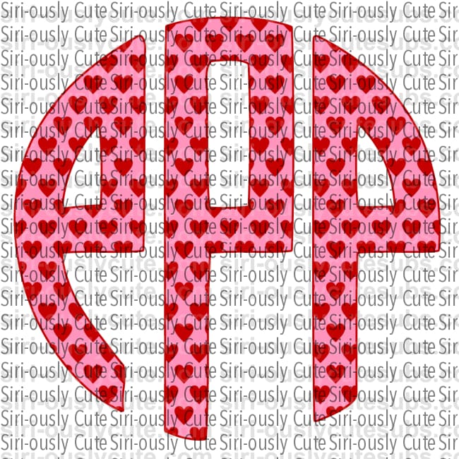 Monogram - Hearts - Siri-ously Cute Subs