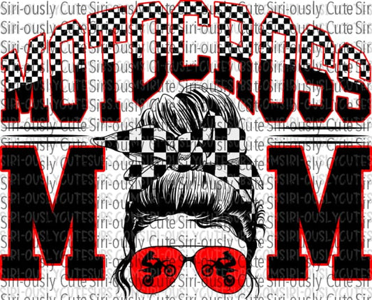 Motocross Mom- Race Messy Bun