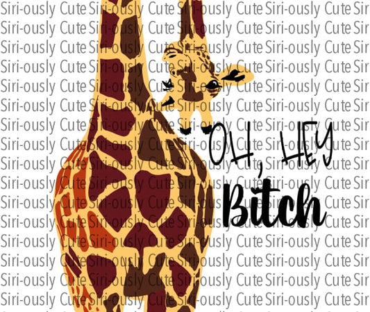 Oh Hey Bitch Giraffe Straight Tumbler