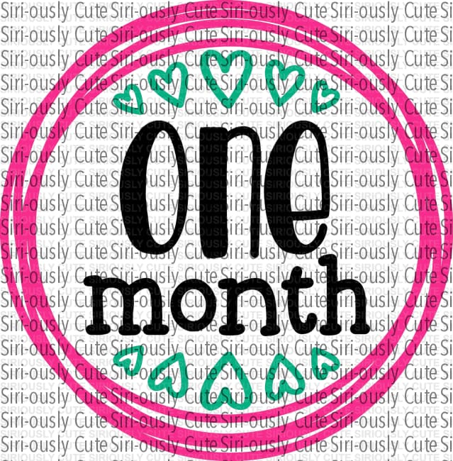 One Month - Pink Circle