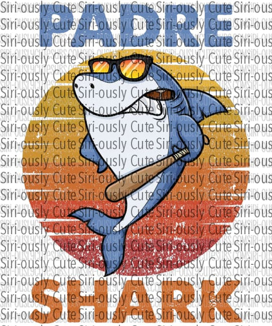 Padre Shark - Orange Background