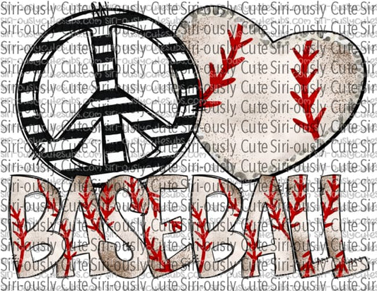 Peace Love Baseball 3