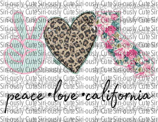 Peace Love California - Pink Floral