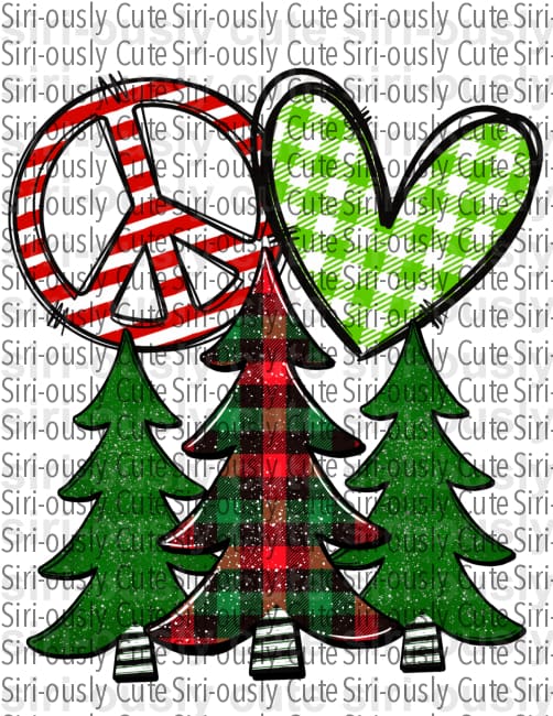 Peace Love Christmas Trees - Siri-ously Cute Subs
