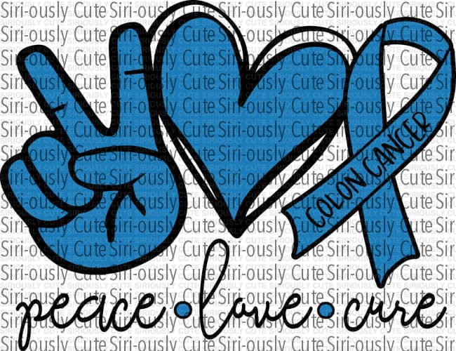 Peace Love Cure - Colon Cancer - Siri-ously Cute Subs