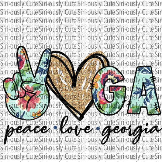 Peace Love Georgia - Blue Floral