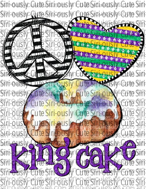 Peace Love King Cake 1