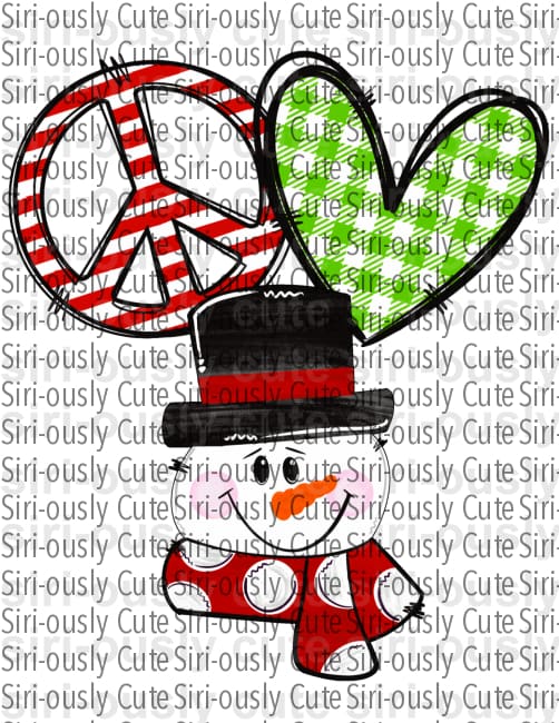 Peace Love Snowman - Siri-ously Cute Subs
