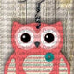 Pink Chevron Owl
