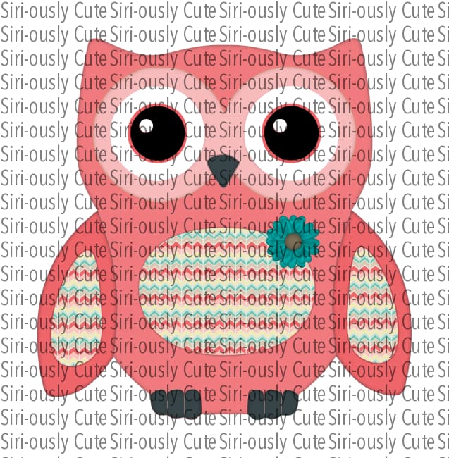 Pink Chevron Owl