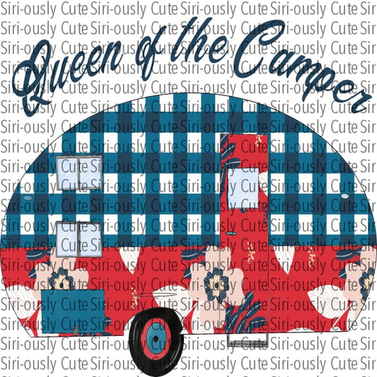 Queen Of The Camper - Blue Plaid