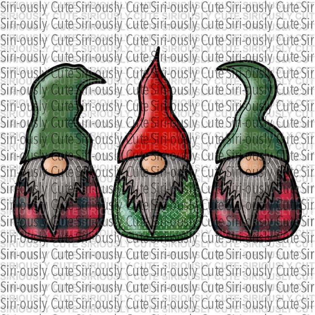 Red and Green Plaid Gnomes - Siri-ously Cute Subs