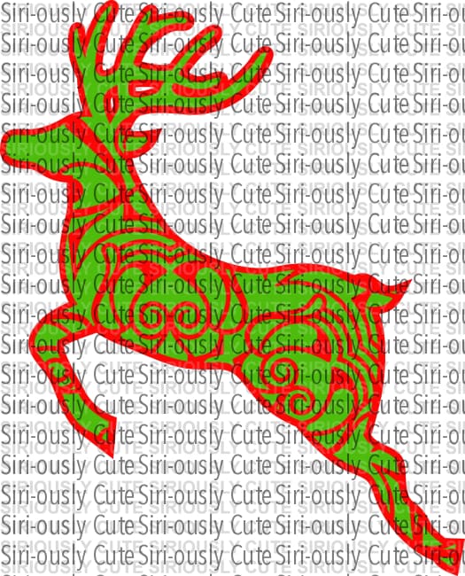 Red And Green Reindeer