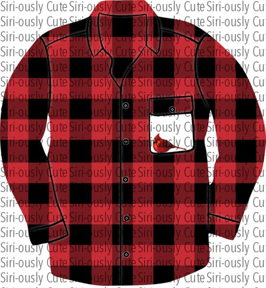 Red Flannel With Cardinal Pocket