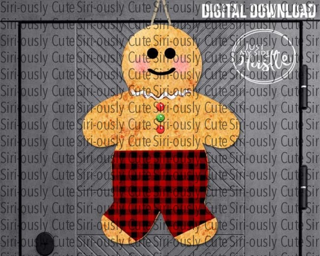Red Plaid Pants Fluffy Gingerbread Man