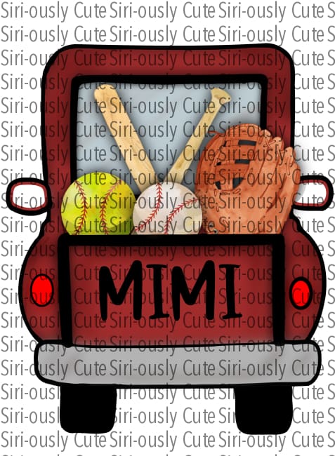 Red Truck - Softball Baseball Mimi