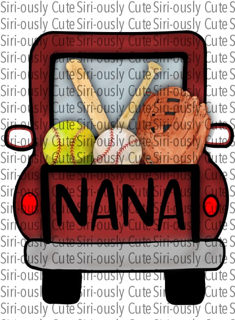 Red Truck - Softball Baseball Nana