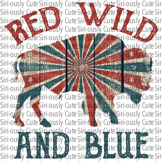 Red White And Blue - Starburst Buffalo