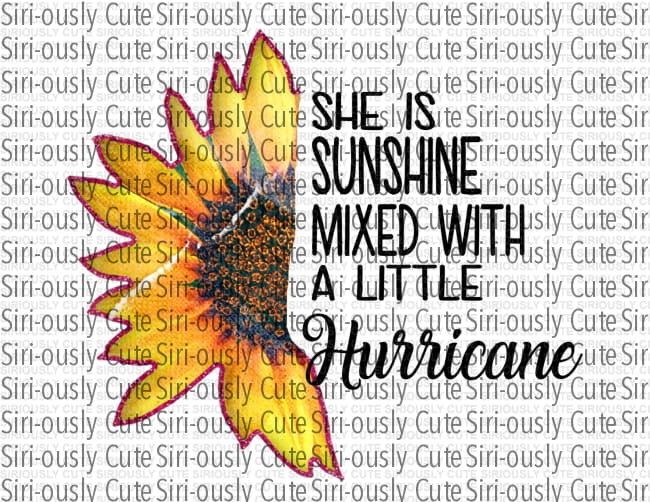 She Is Sunshine Mixed With A Little Hurricane
