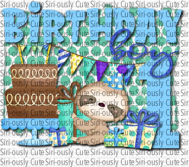 Sloth Birthday Boy 1