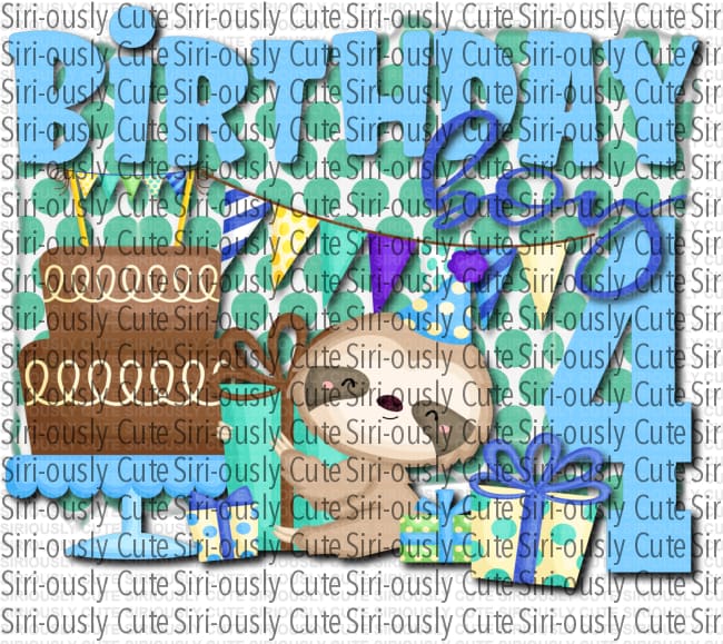 Sloth Birthday Boy 4