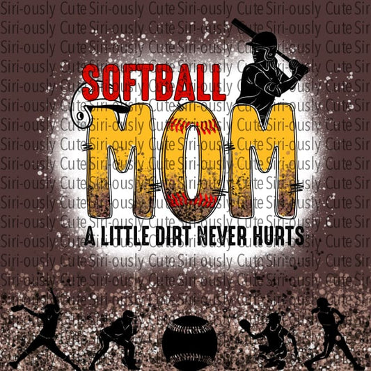 Softball Mom - Dark Bleached Straight Tumbler