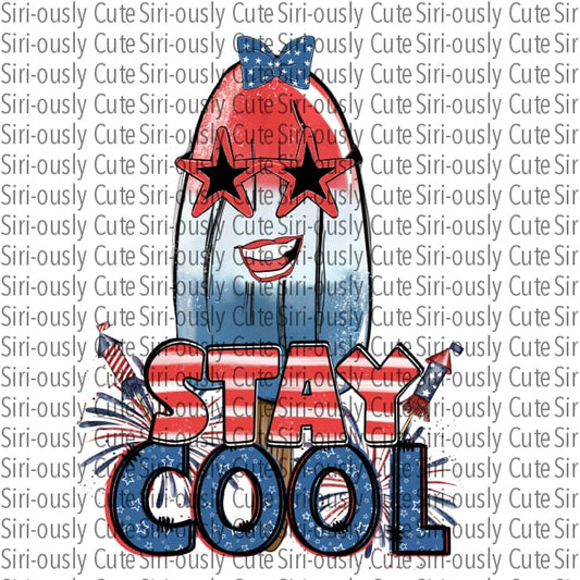 Stay Cool - Patriotic Popsicle Bow