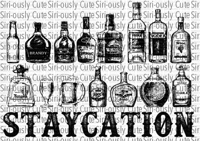 Staycation - Alcohol Bottles - Siri-ously Cute Subs
