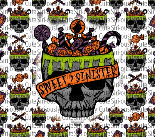 Sweet And Sinister Skull Straight Tumbler Sublimation Transfer