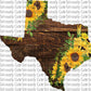 Texas Wood And Sunflowers