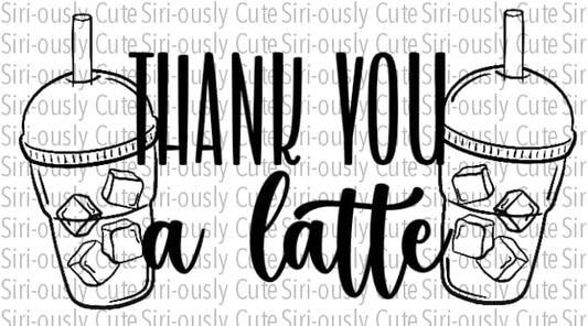 Thank You A Latte Packaging Stickers