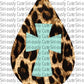 Turqoise Cross Leopard Teardrop Earring