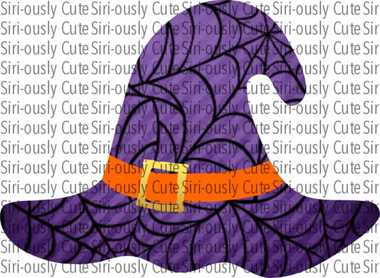 Witch Hat With Purple Spiderwebs