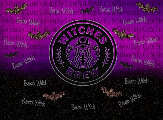 Witches Brew Purple And Black Straight Tumbler